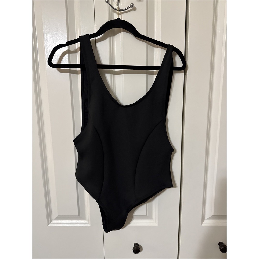 NWOT Dipping' Daisy's Swimwear One Piece Bathing‎ Suit Black Women's Size Large
